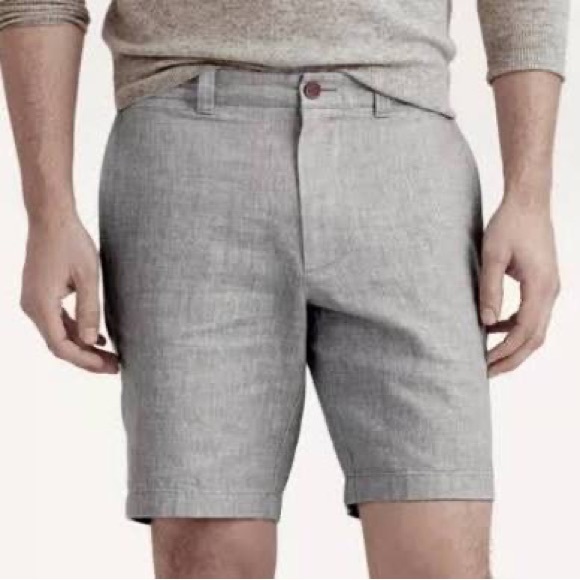 J. Crew - Stanton Grey Linen Blend Shorts - Picture 7 of 7